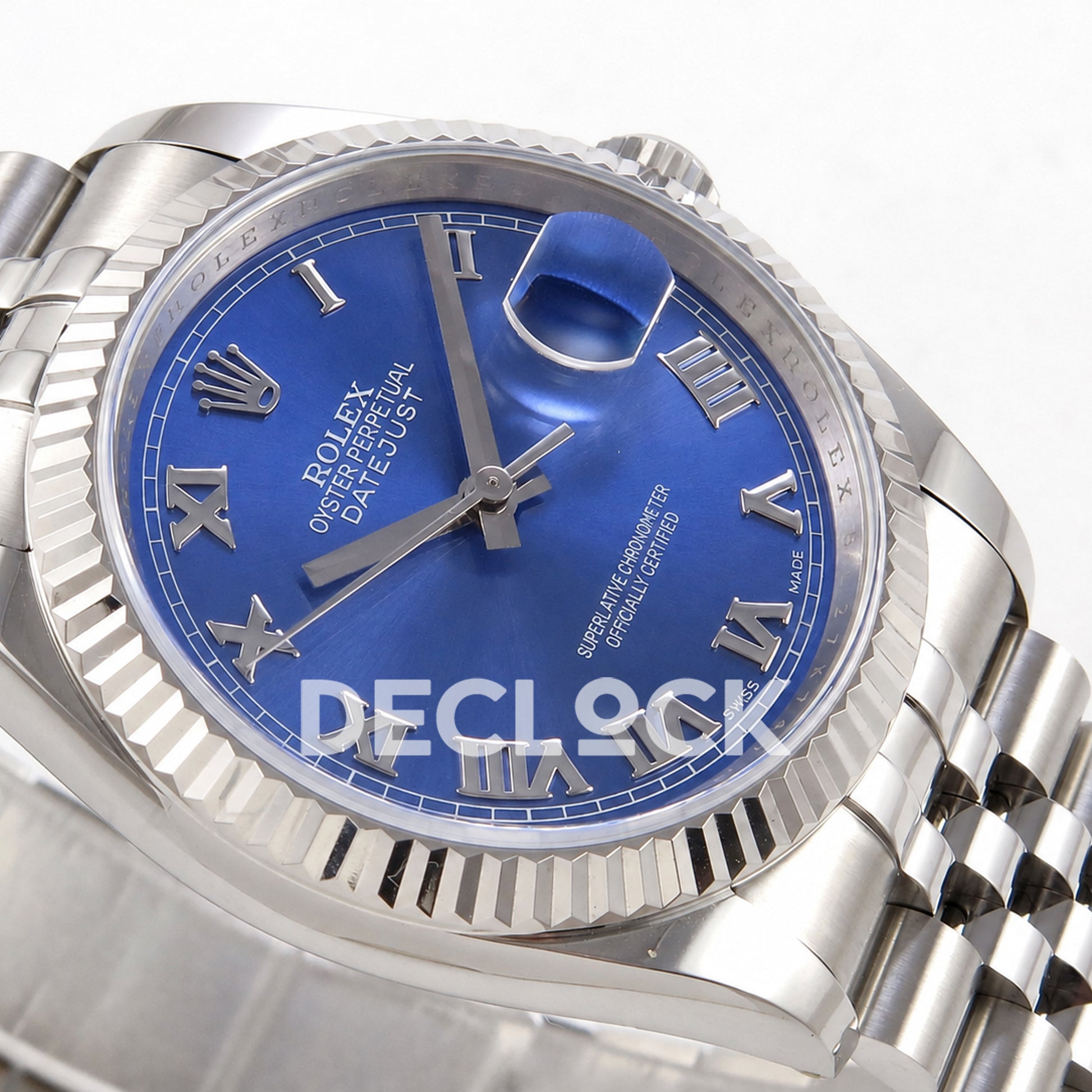 Rolex Datejust 36mm 116234 Blue Roman Dial JRF VR3135 Replica
