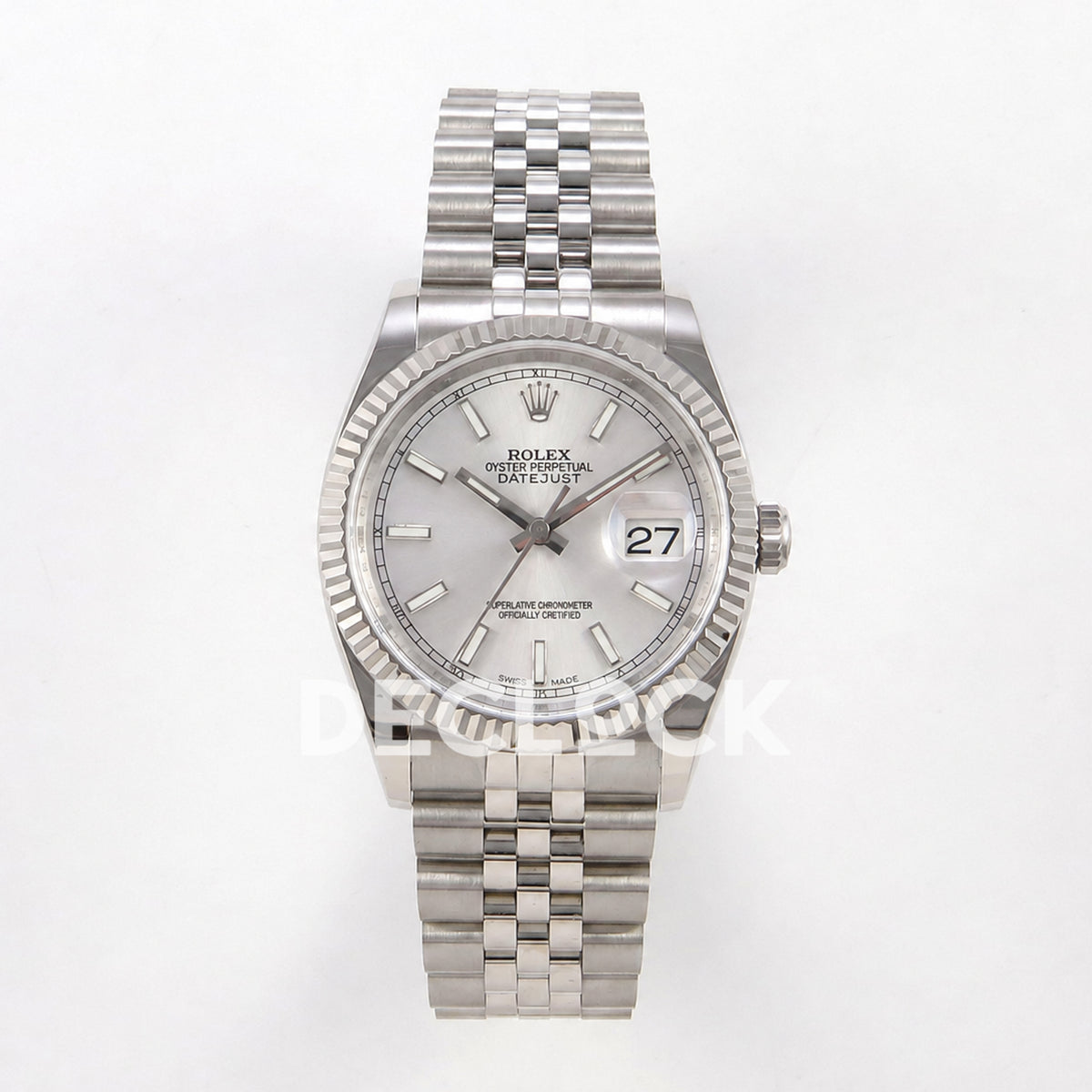 Rolex Datejust 36mm 116234 Silver Stick Dial JRF VR3135 Replica