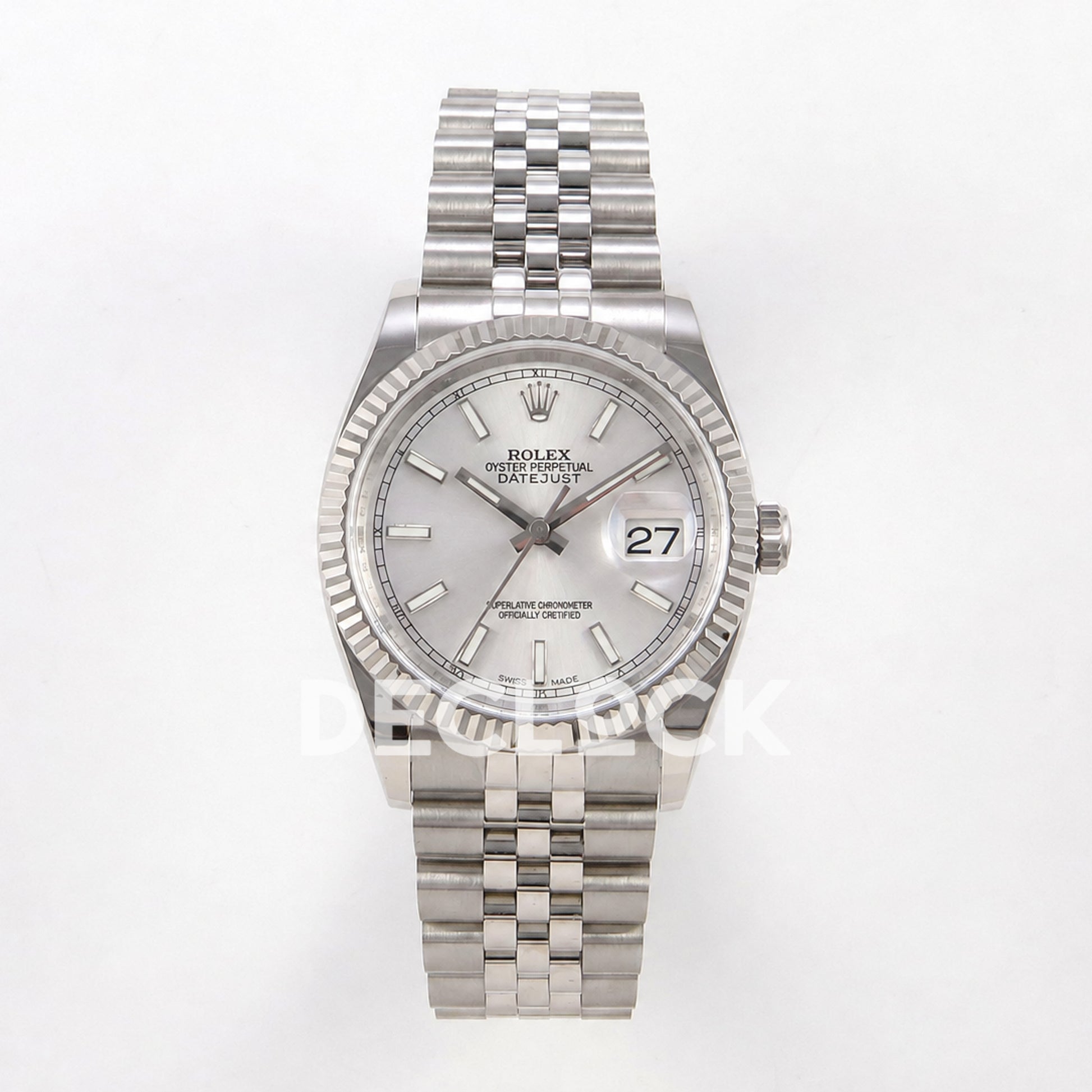 Rolex Datejust 36mm 116234 Silver Stick Dial JRF VR3135 Replica