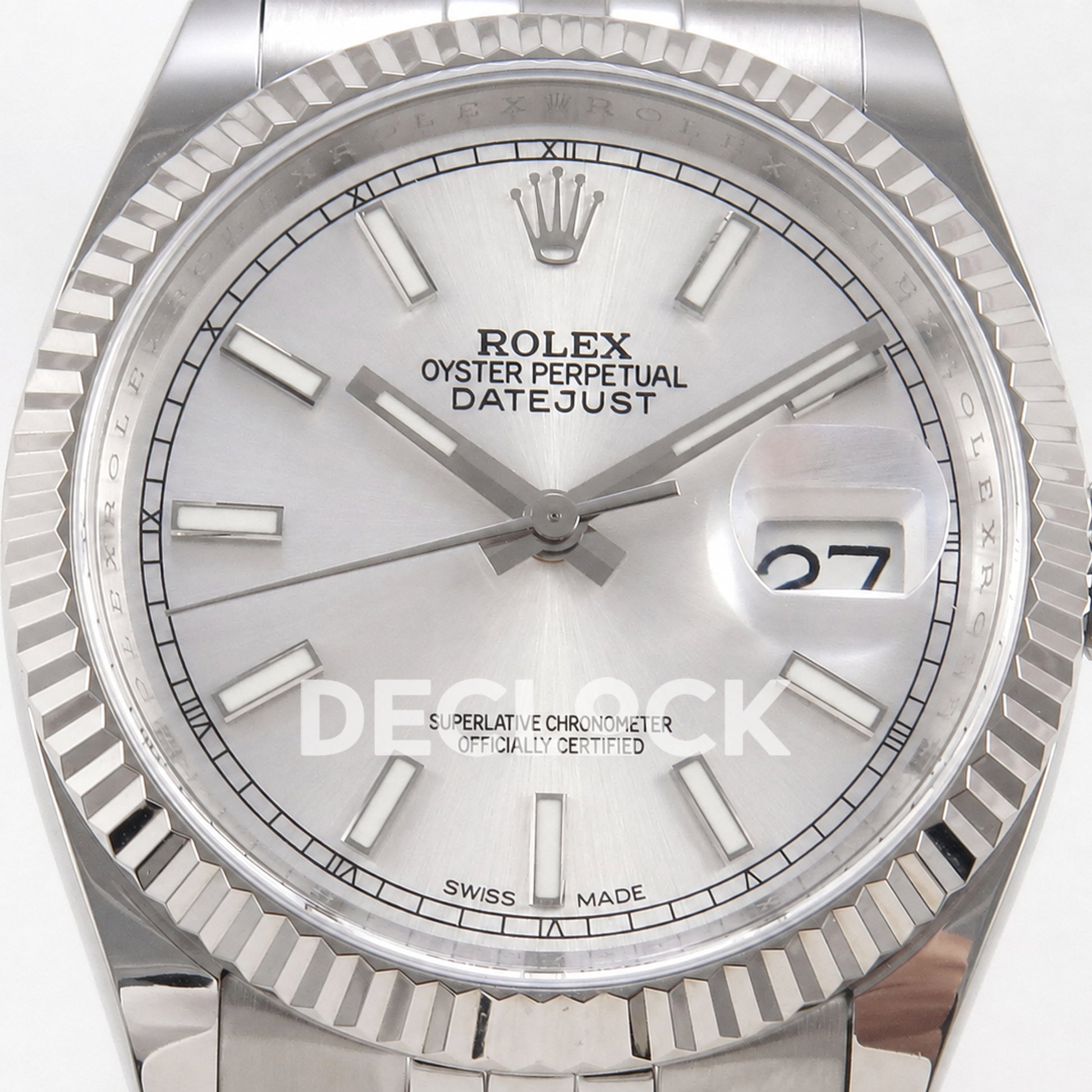 Rolex Datejust 36mm 116234 Silver Stick Dial JRF VR3135 Replica