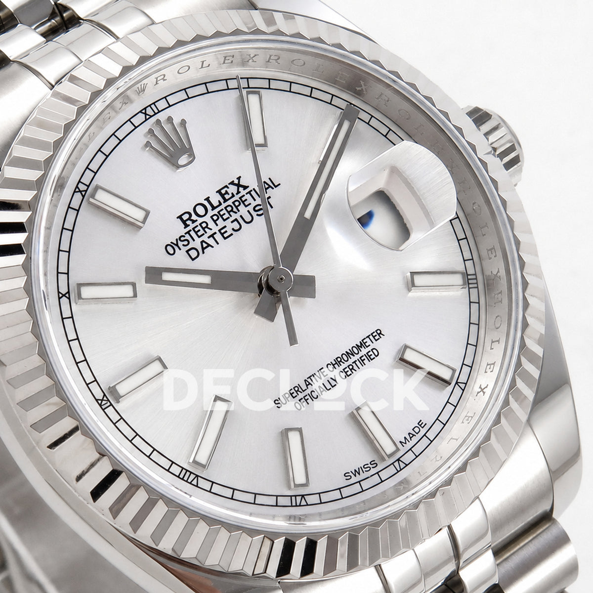 Rolex Datejust 36mm 116234 Silver Stick Dial JRF VR3135 Replica