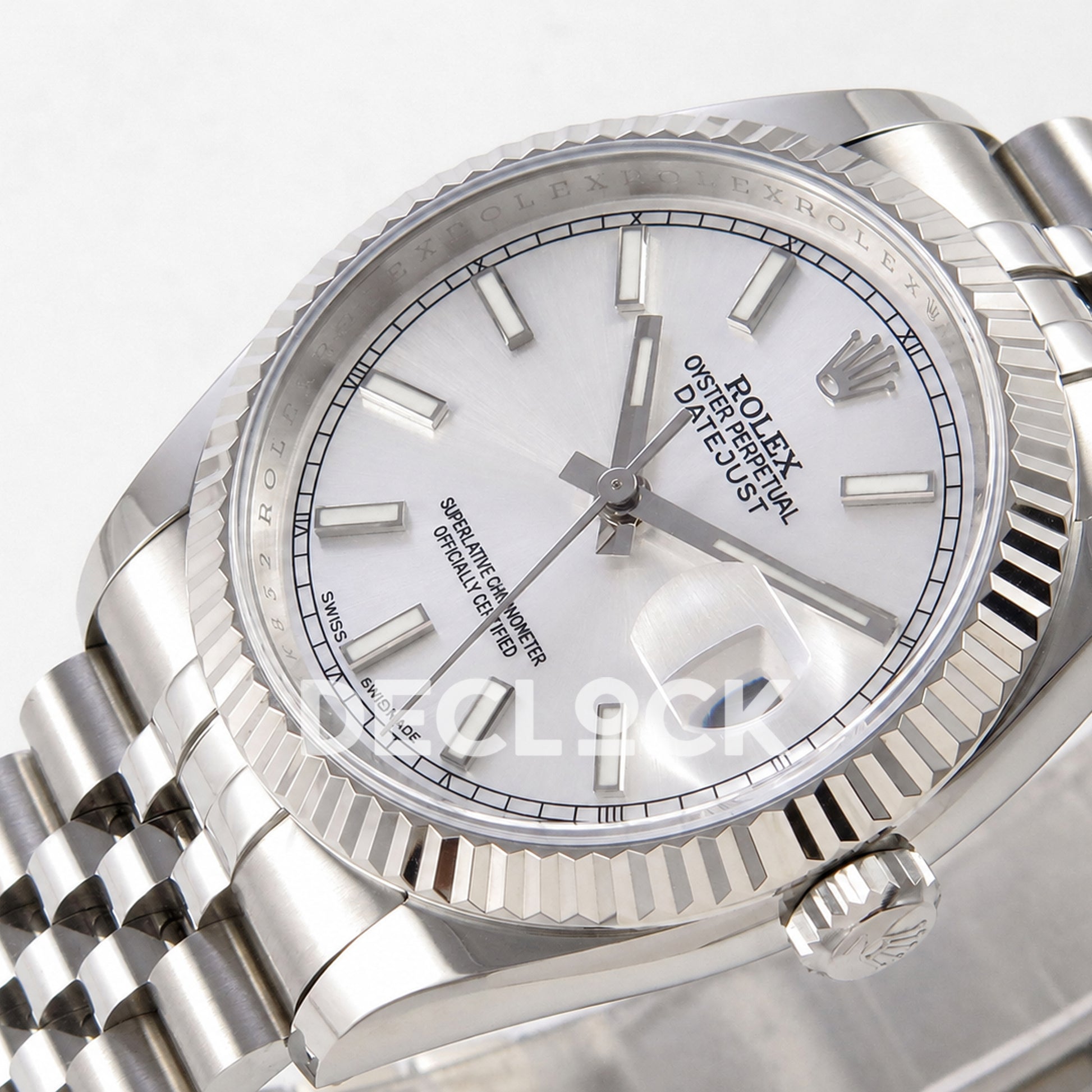 Rolex Datejust 36mm 116234 Silver Stick Dial JRF VR3135 Replica