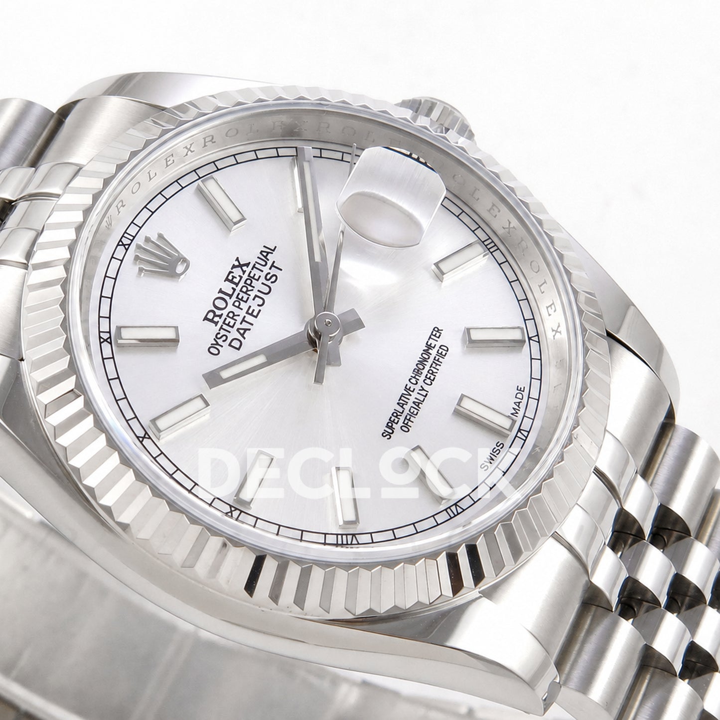 Rolex Datejust 36mm 116234 Silver Stick Dial JRF VR3135 Replica