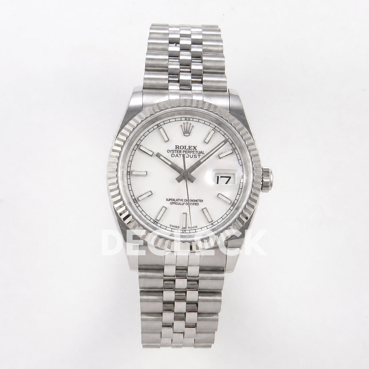Rolex Datejust 36mm 116234 White Stick Dial JRF VR3135 Replica