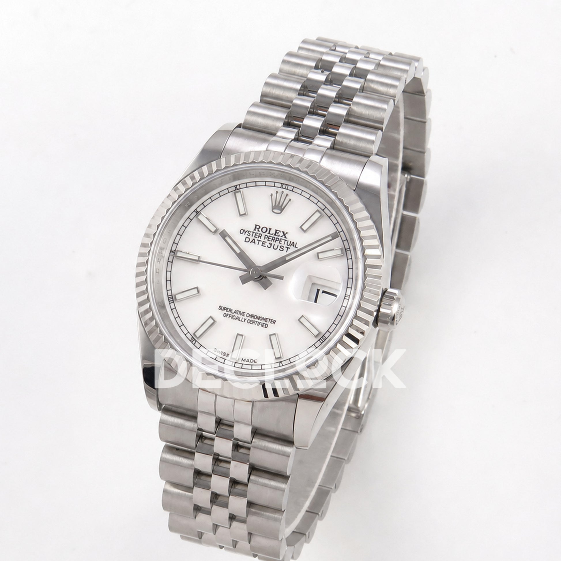 Rolex Datejust 36mm 116234 White Stick Dial JRF VR3135 Replica