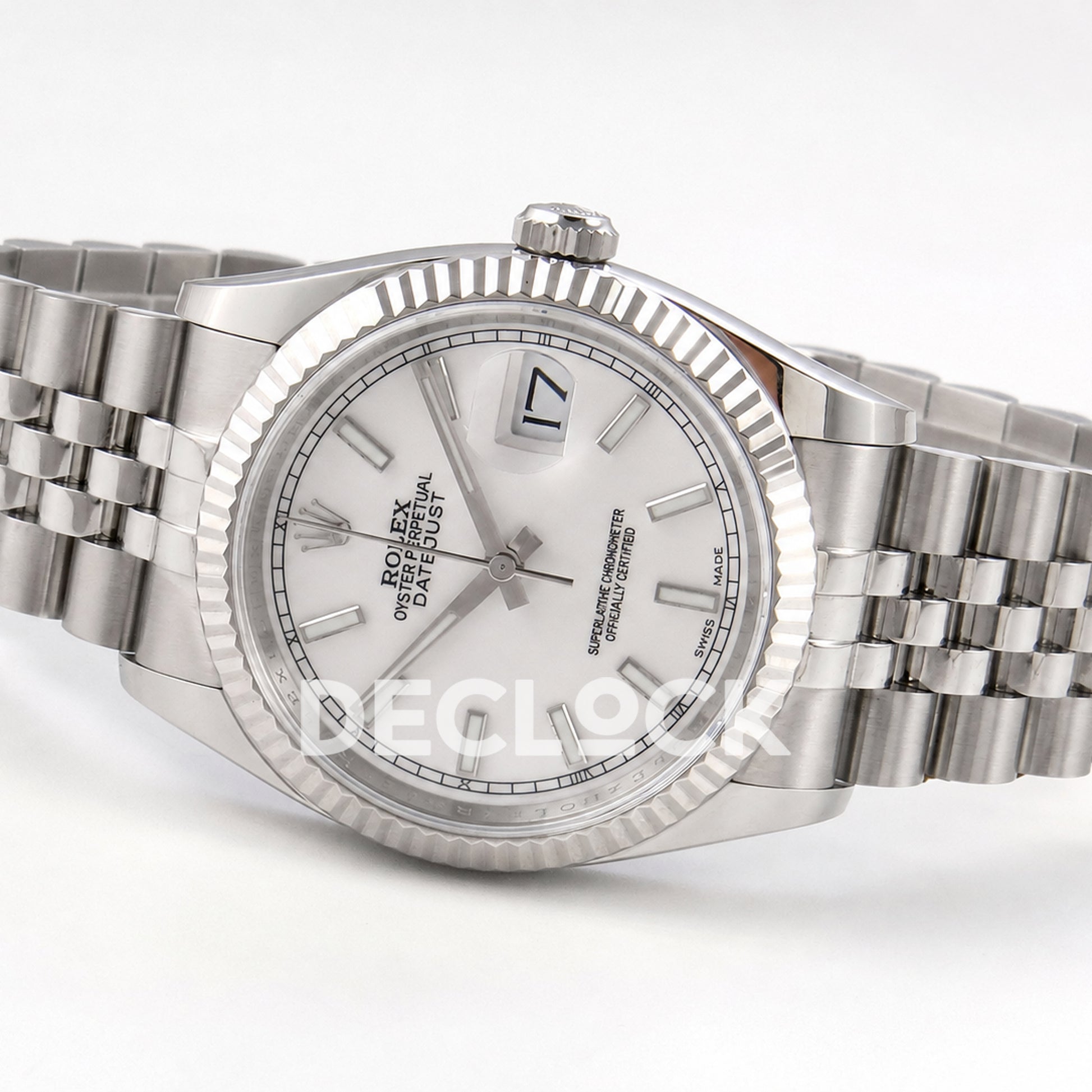 Rolex Datejust 36mm 116234 White Stick Dial JRF VR3135 Replica