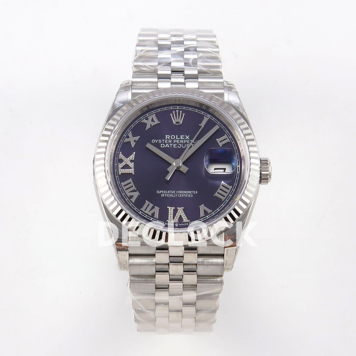 Rolex Datejust 126234 VSF Purple Diamonds Roman Jubilee VS3235 V2 replica - front