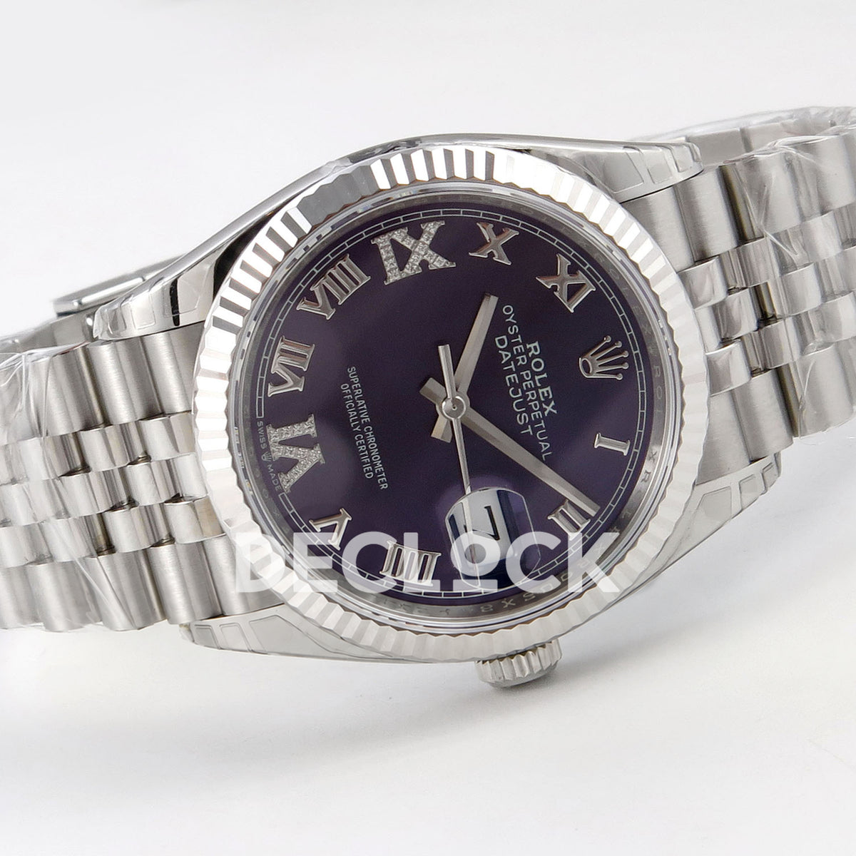Rolex Datejust 126234 VSF Purple Diamonds Roman Jubilee VS3235 V2 replica - horizontal front