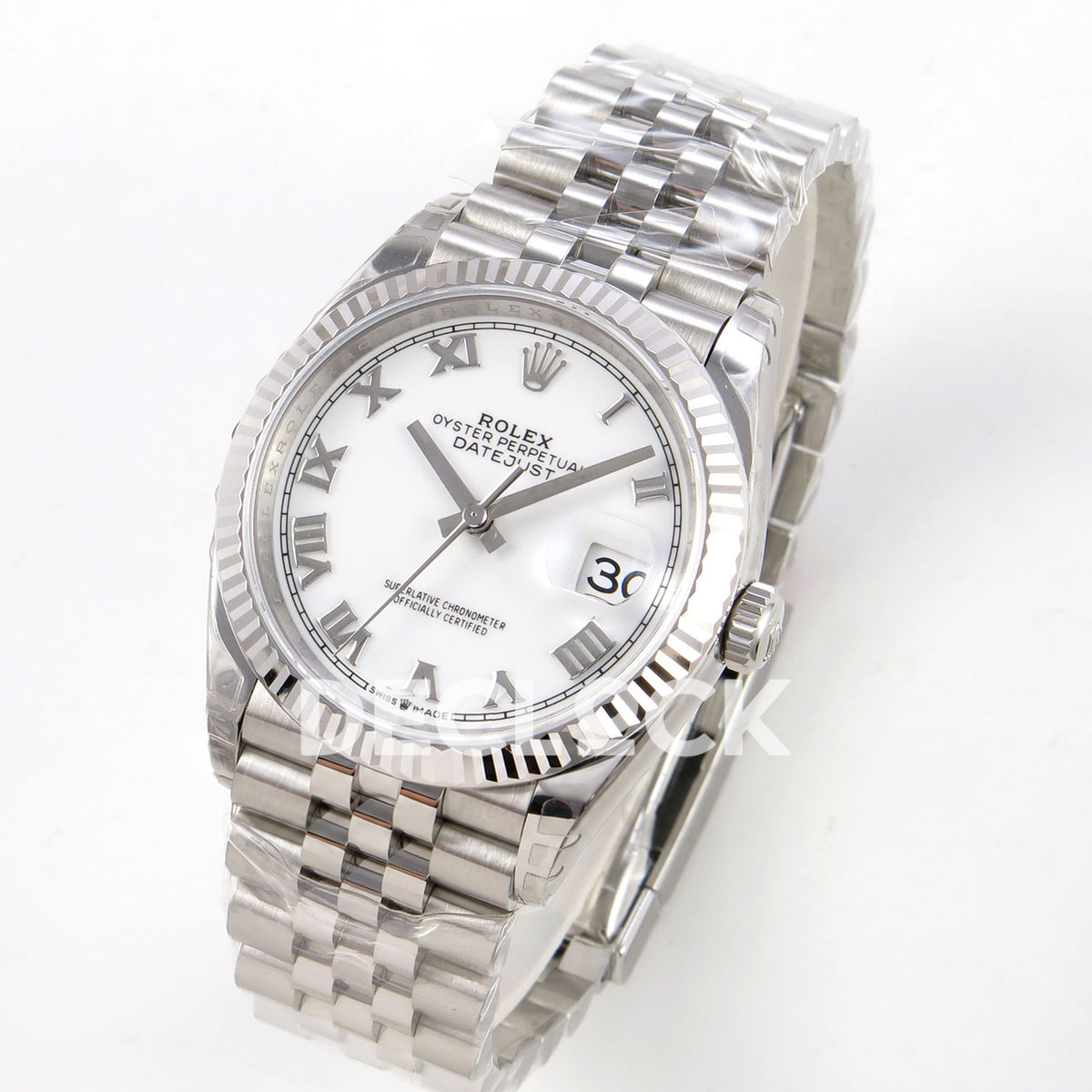 Rolex Datejust 126234 VSF White Roman Jubilee VS3235 V2 replica - three quarter front