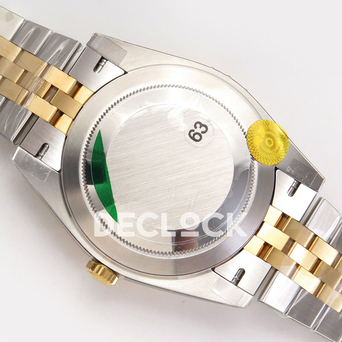 Rolex Datejust 126333 VSF gray green Roman dial two-tone Jubilee replica - caseback