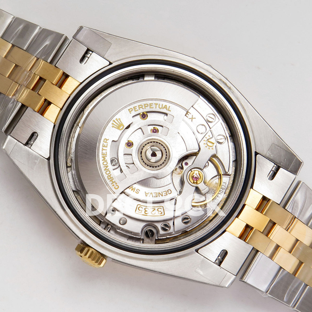 Rolex Datejust 126333 VSF gray green Roman dial two-tone Jubilee replica - movement overview two