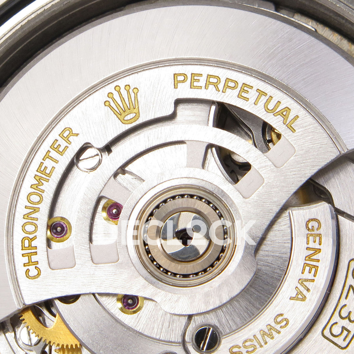 Rolex Datejust 126333 VSF gray green Roman dial two-tone Jubilee replica - rotor close up