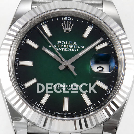 Rolex Datejust 41mm 126334 Green Ombre Clean Plus DD3235 Replica
