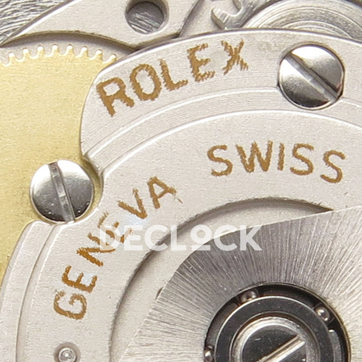 Rolex Datejust 31 278271 Purple Diamond Rose Two-Tone Jubilee XRF A2236 replica - Macro view of movement engravings and rotor finishing