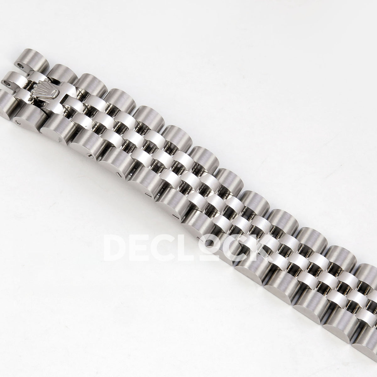 Rolex Datejust 31 278274 White MOP Diamond Jubilee XRF A2236 replica - Outer face of the steel Jubilee bracelet and concealed crown clasp