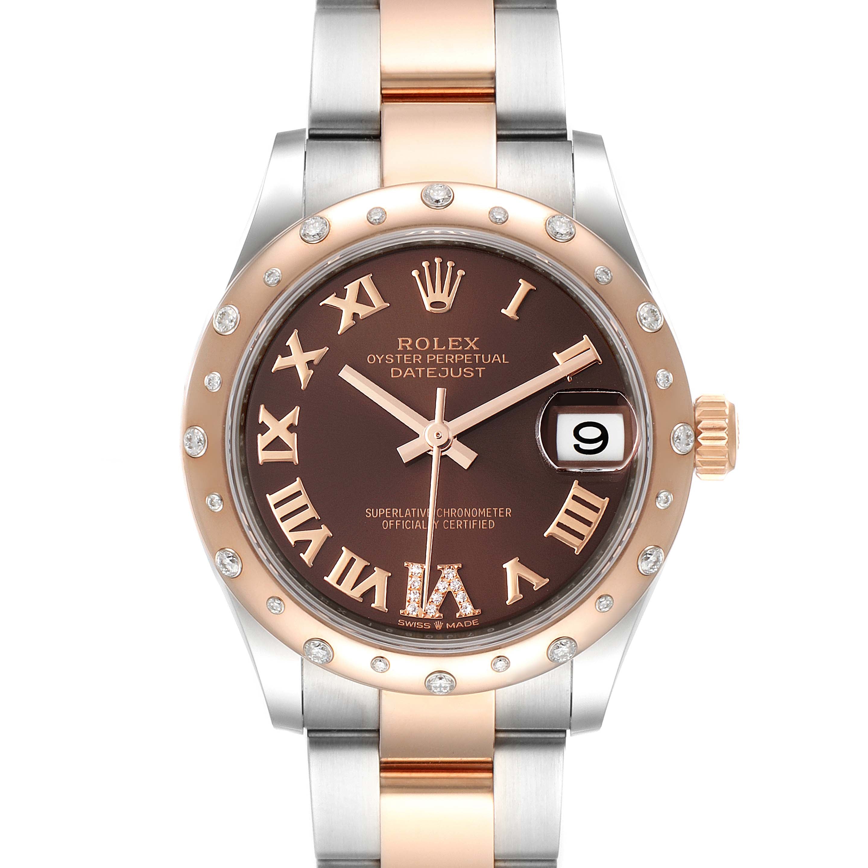 DateJust 31 278341 ARF 1:1 Best Edition 904L Steel RG Diamonds Dial on SS/RG Jubilee Bracelet ETA 2688 (Copy)