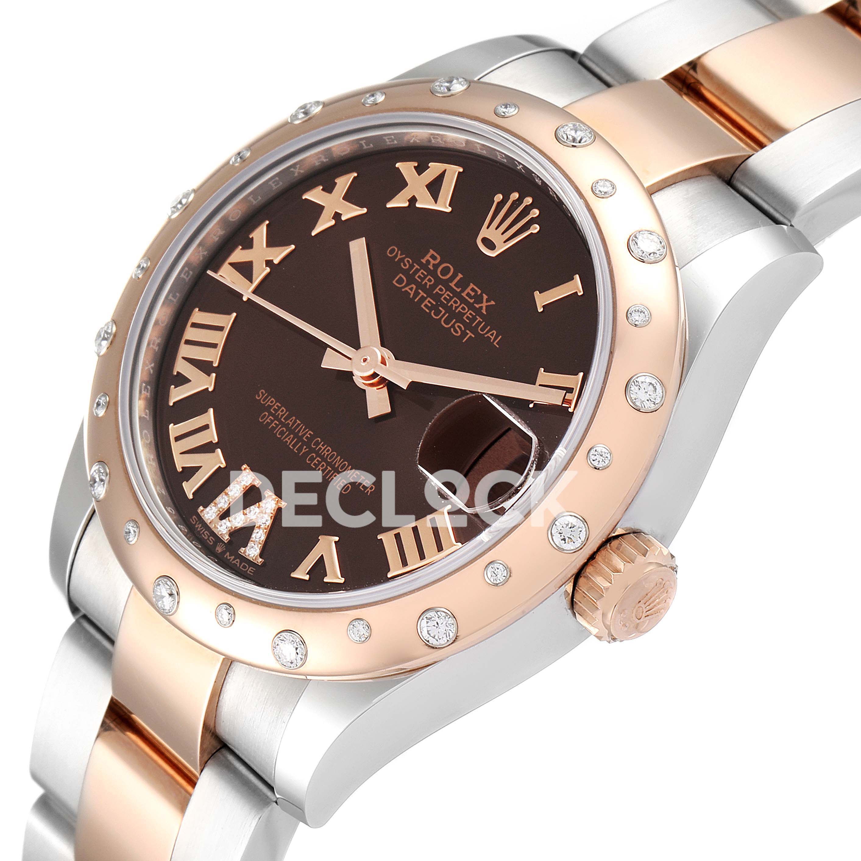 DateJust 31 278341 ARF 1:1 Best Edition 904L Steel RG Diamonds Dial on SS/RG Jubilee Bracelet ETA 2688 (Copy)