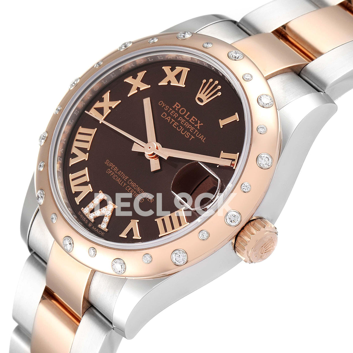 Replica Rolex DateJust 31 278341 ARF 1:1 Best Edition 904L Steel RG Diamonds Dial on SS/RG Jubilee Bracelet ETA 2688 |  Declock.