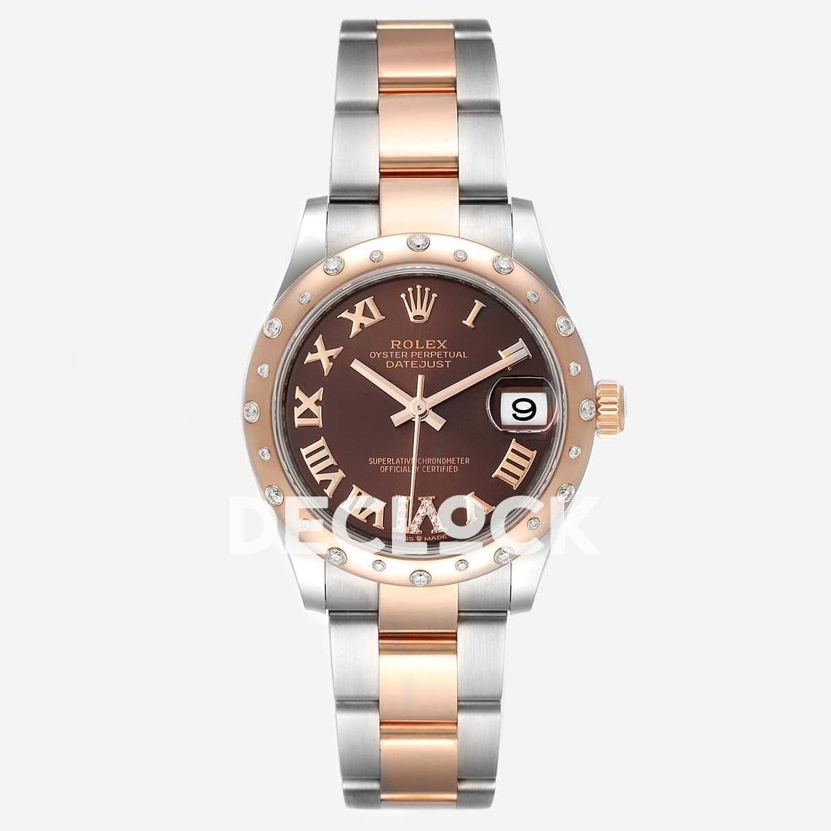 Replica Rolex DateJust 31 278341 ARF 1:1 Best Edition 904L Steel RG Diamonds Dial on SS/RG Jubilee Bracelet ETA 2688 |  Declock.
