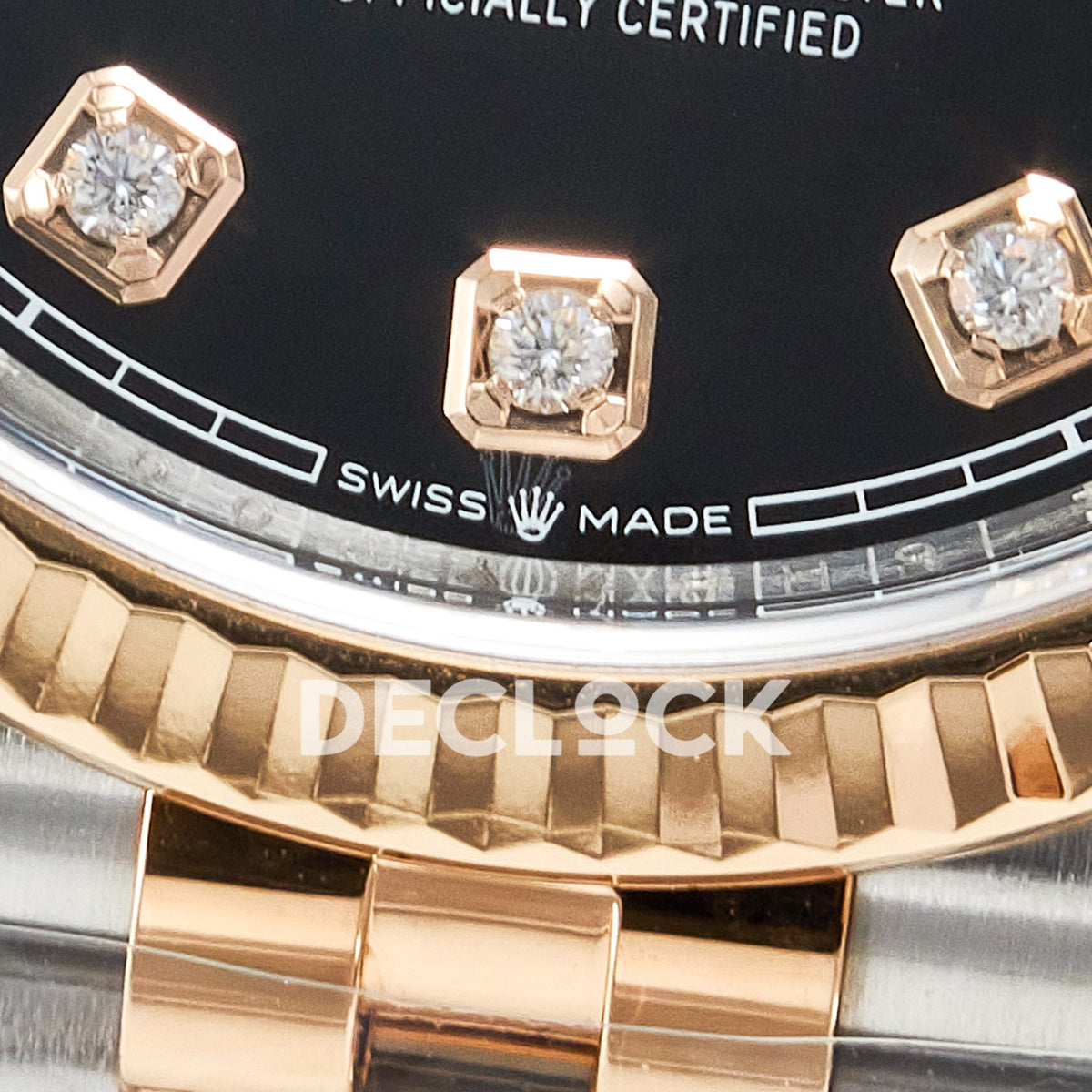 Rolex Datejust 36 126231 Black Diamond Jubilee — στεφάνη και καντράν