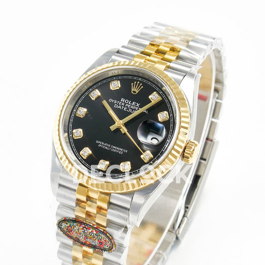 Rolex Datejust 36 126233 Black Diamond Jubilee — λοξή όψη ρολογιού