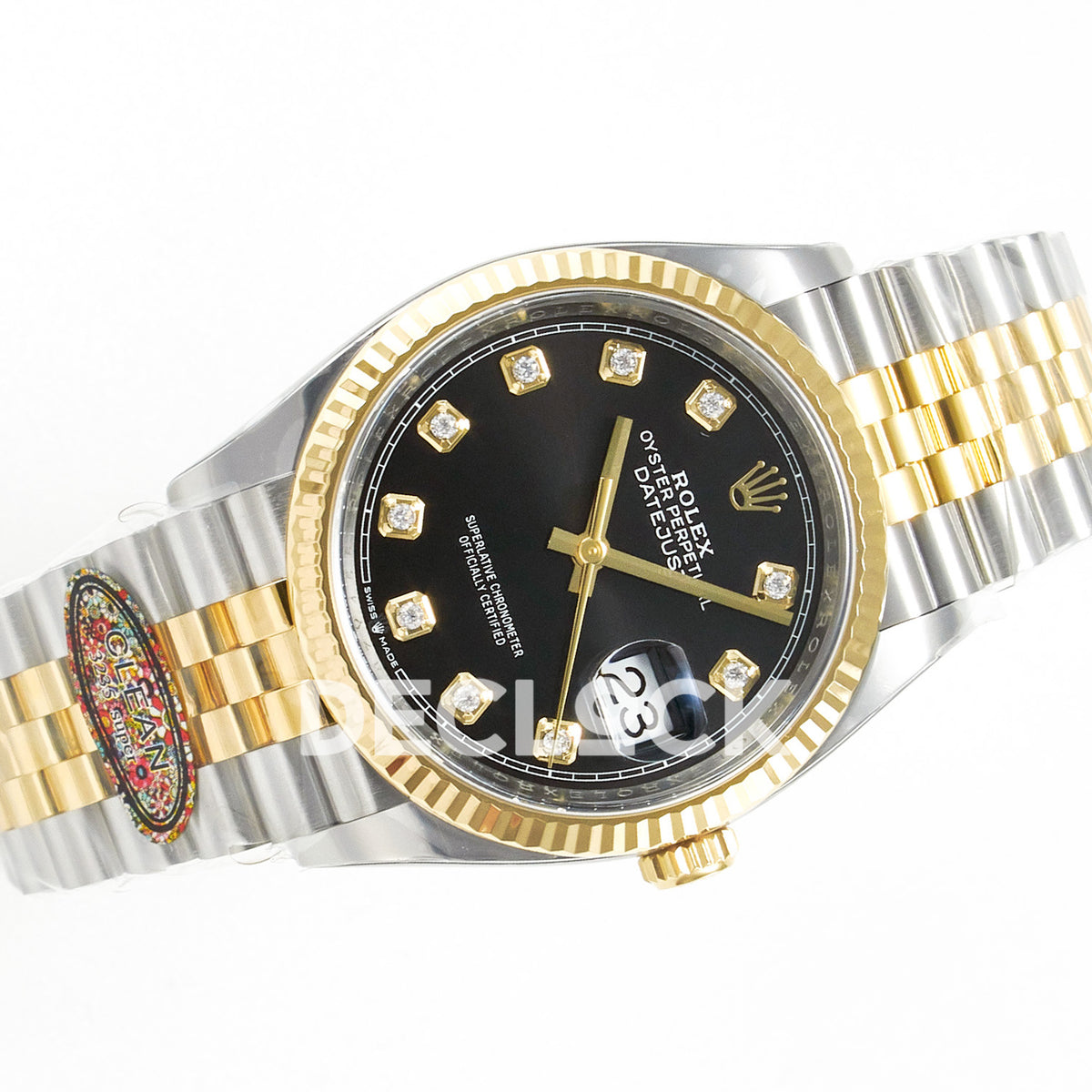Rolex Datejust 36 126233 Black Diamond Jubilee — οριζόντια λοξή όψη