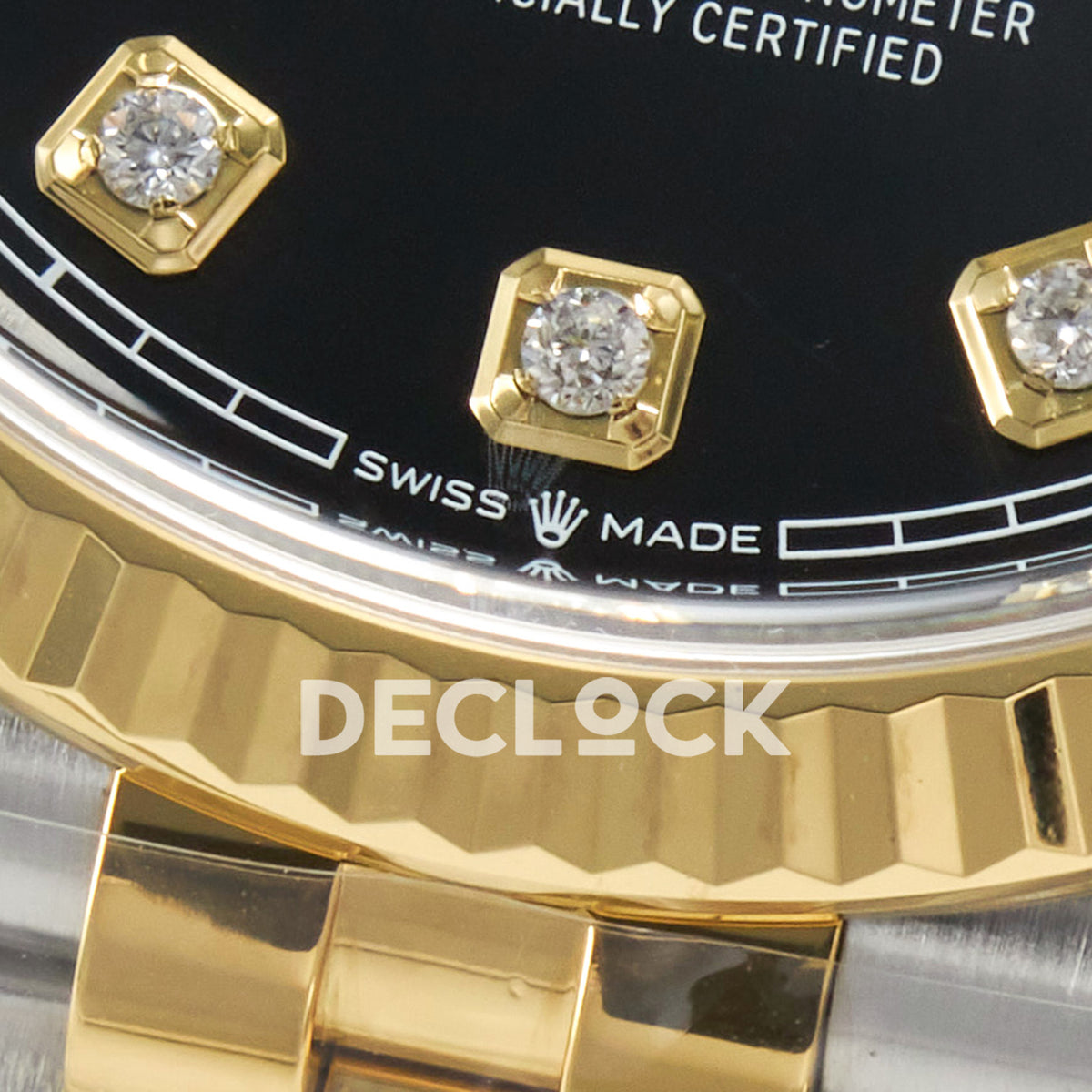 Rolex Datejust 36 126233 Black Diamond Jubilee — στεφάνη και καντράν