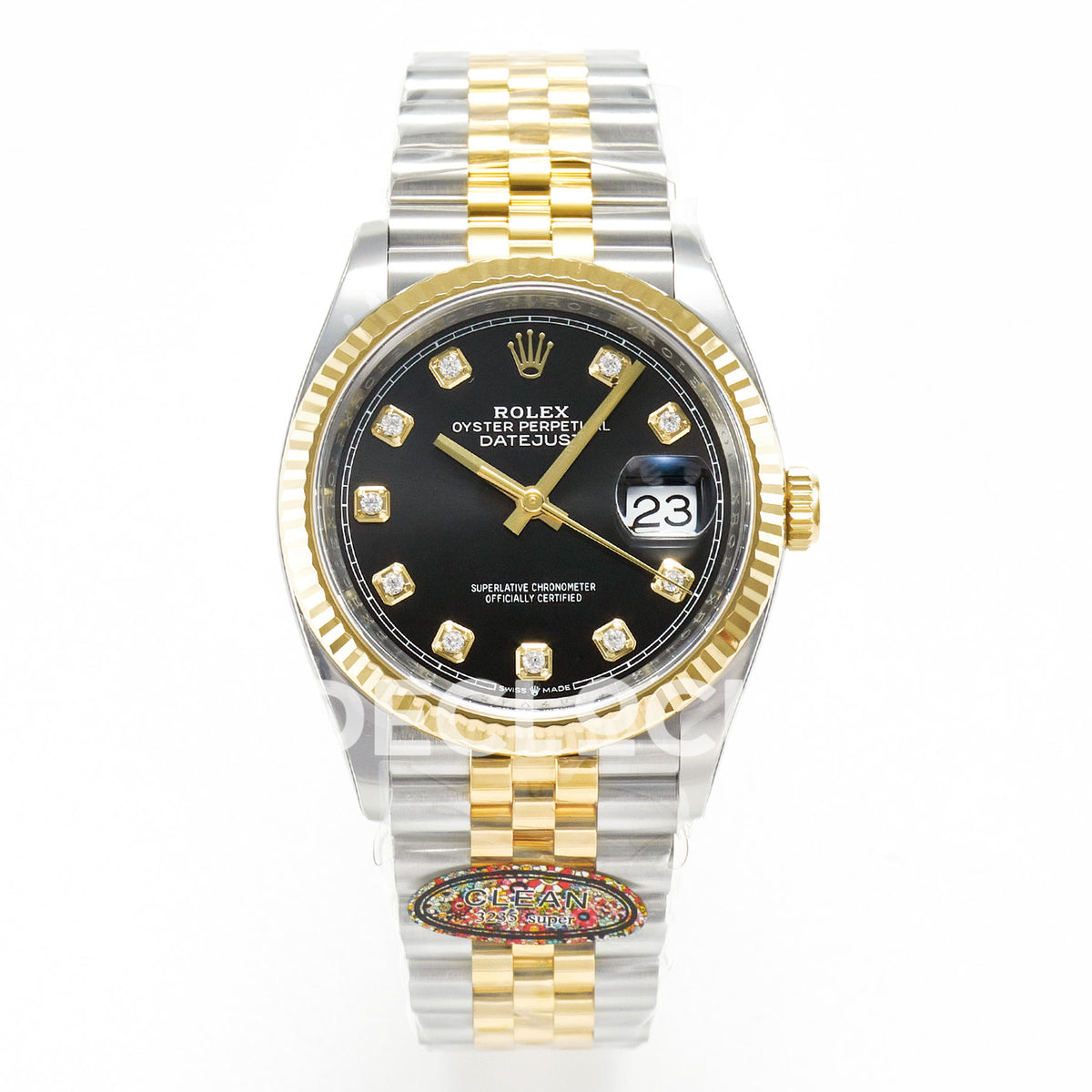 Rolex Datejust 36 126233 Black Diamond Jubilee — μπροστινή όψη