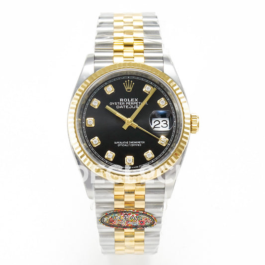 Rolex Datejust 36 126233 Black Diamond Jubilee — μπροστινή όψη