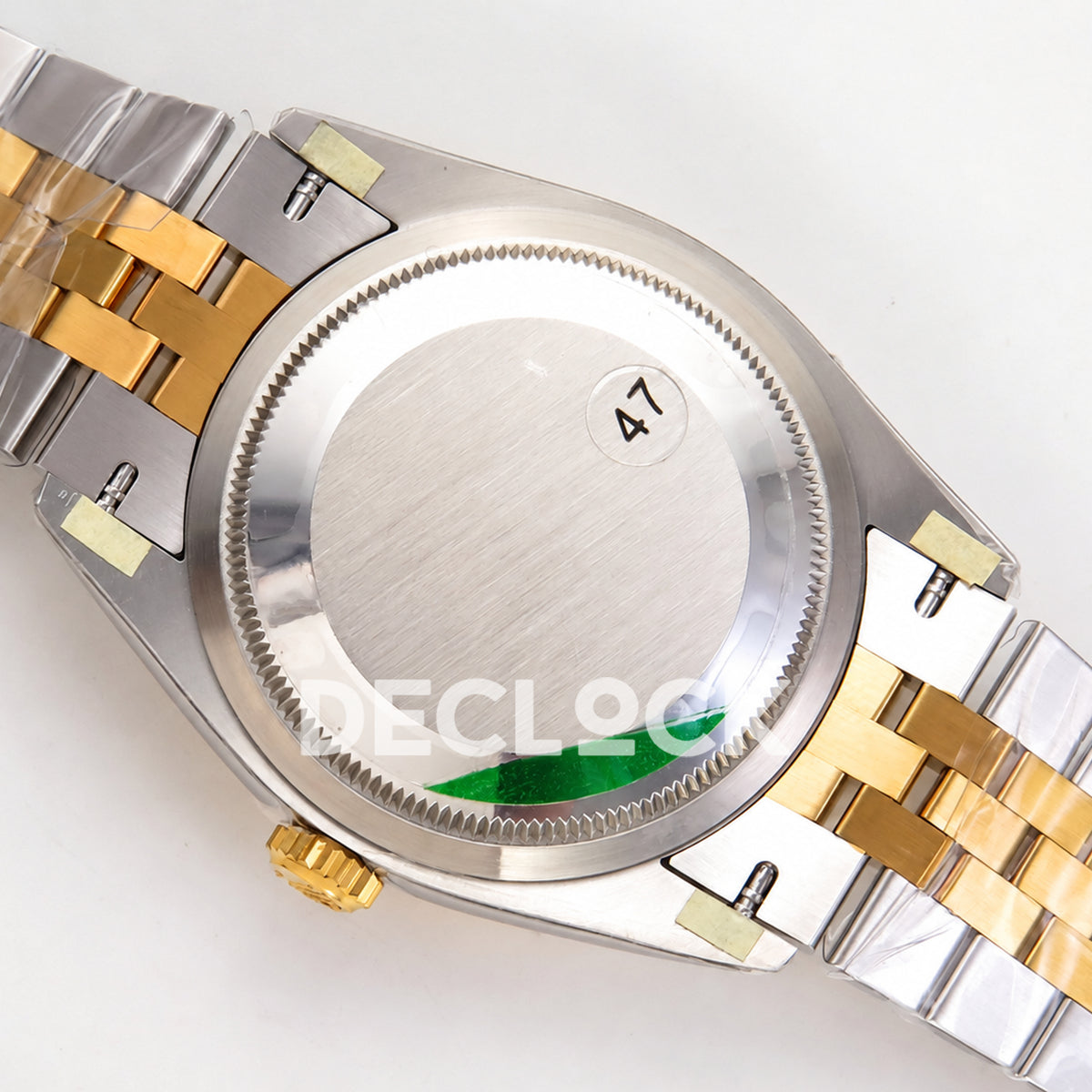 Rolex Datejust 36 126233-0031 VSF silver Roman dial two-tone Jubilee VS3235 V2 — caseback