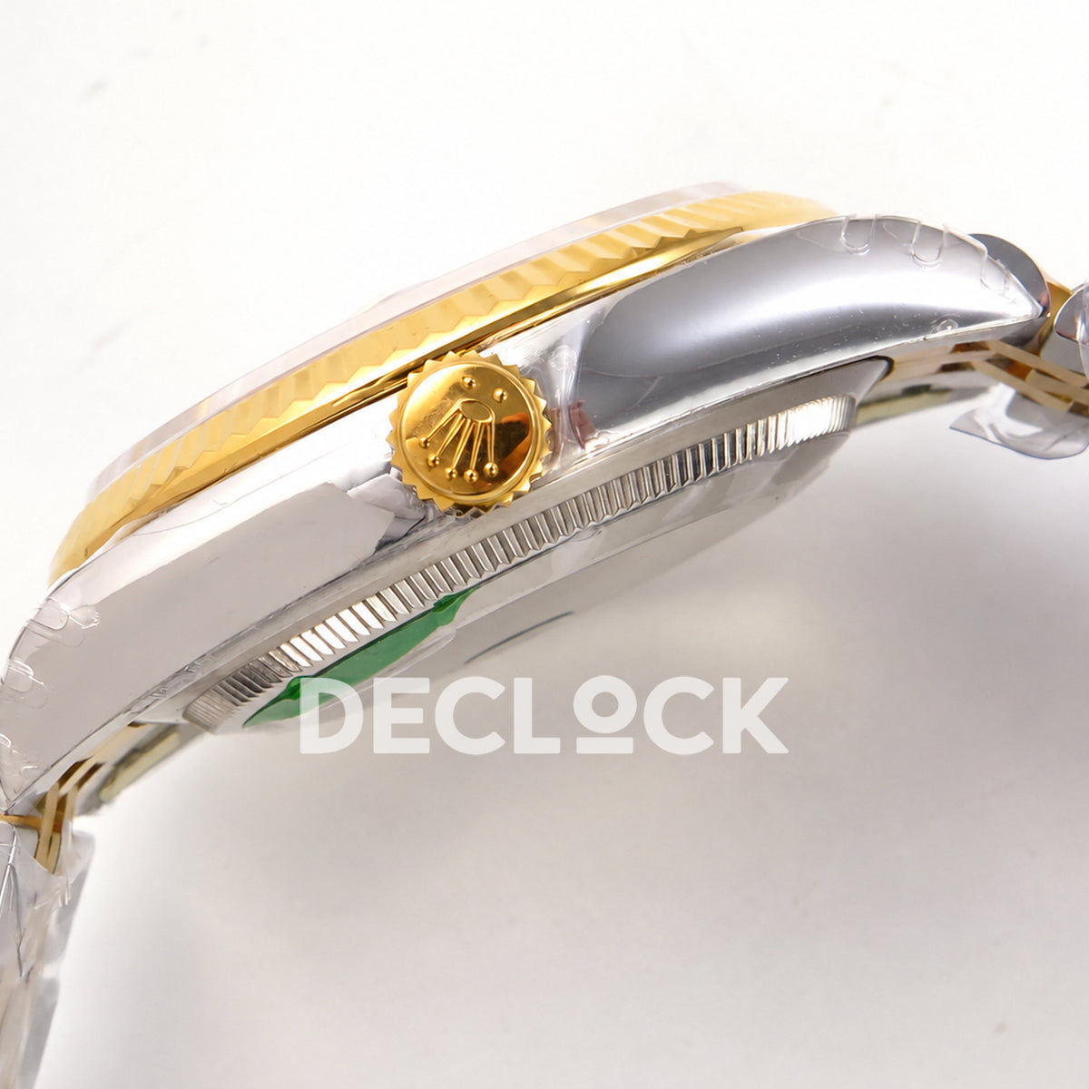 Rolex Datejust 36 126233-0031 VSF silver Roman dial two-tone Jubilee VS3235 V2 — crown profile