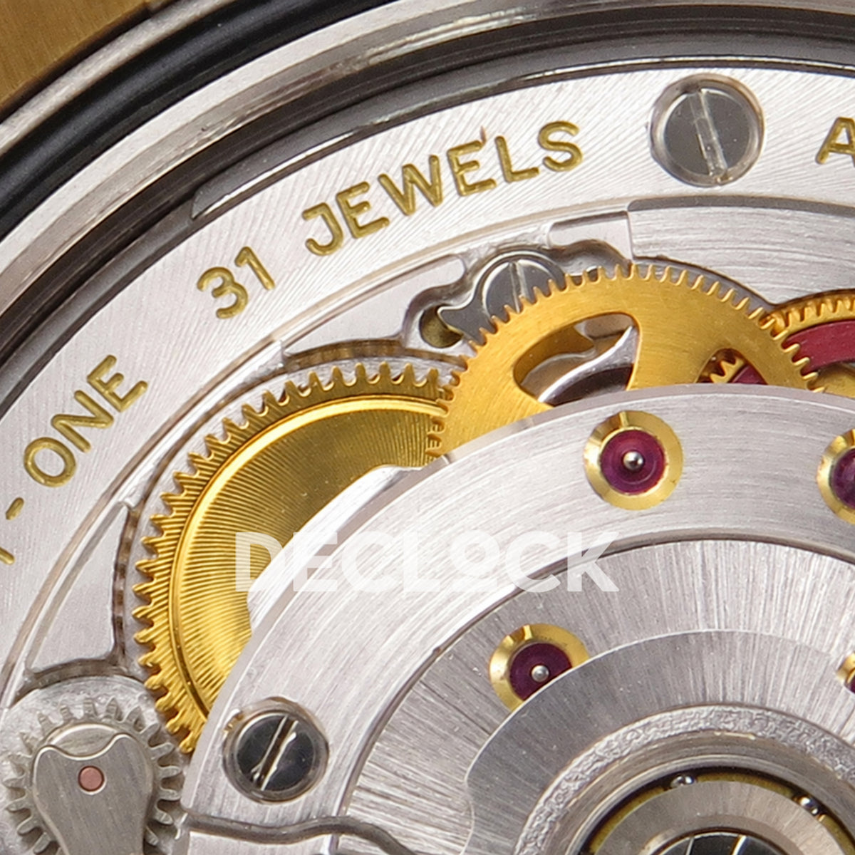 Rolex Datejust 36 126233-0031 VSF silver Roman dial two-tone Jubilee VS3235 V2 — movement gears