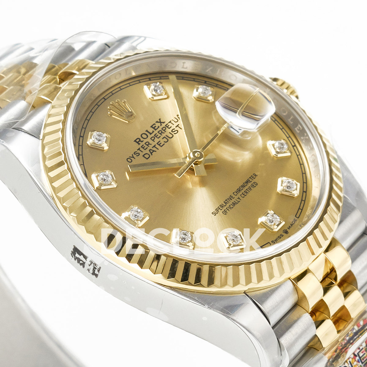 Rolex Datejust 36 126233 YG Diamond Jubilee — αντίθετη πλαϊνή όψη