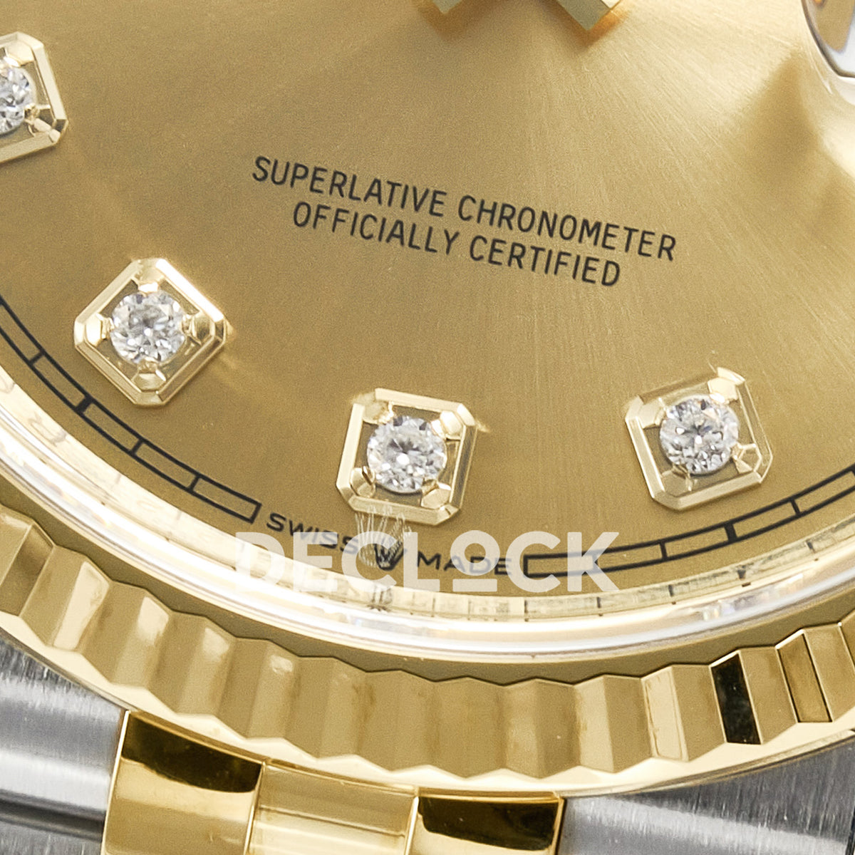 Rolex Datejust 36 126233 YG Diamond Jubilee — στεφάνη και καντράν