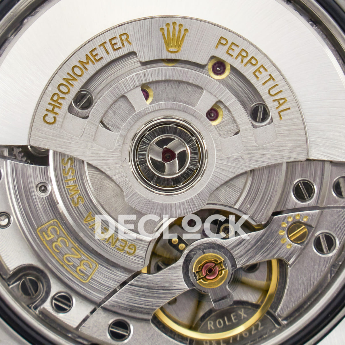 Rolex Datejust 36 126233 YG Diamond Jubilee — λεπτομέρεια μηχανισμού