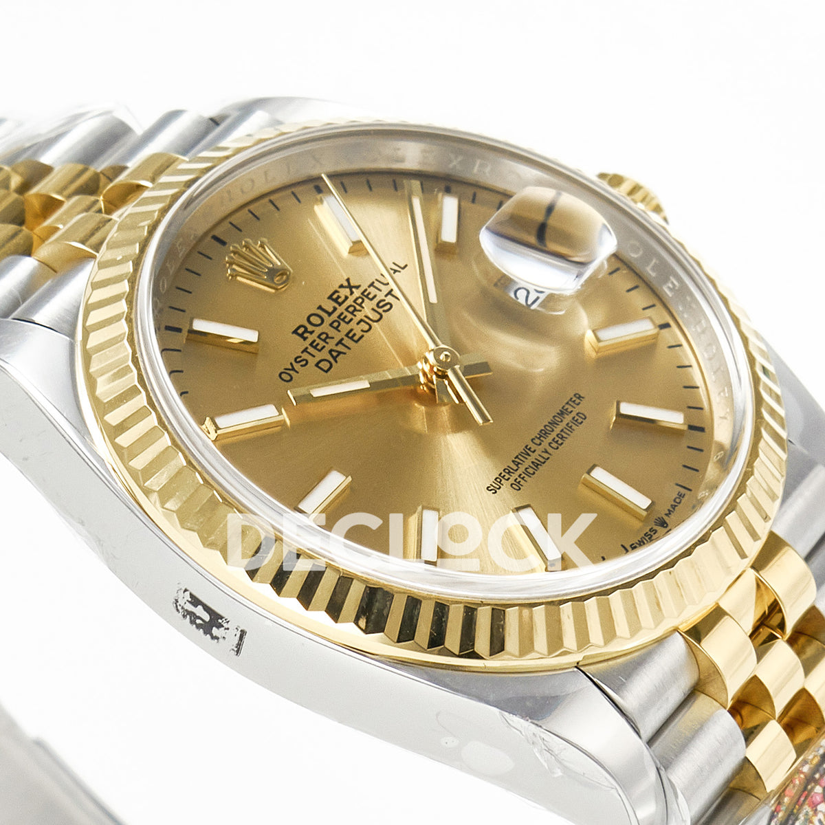 Rolex Datejust 36 126233 YG Stick Jubilee — αντίθετη πλαϊνή όψη