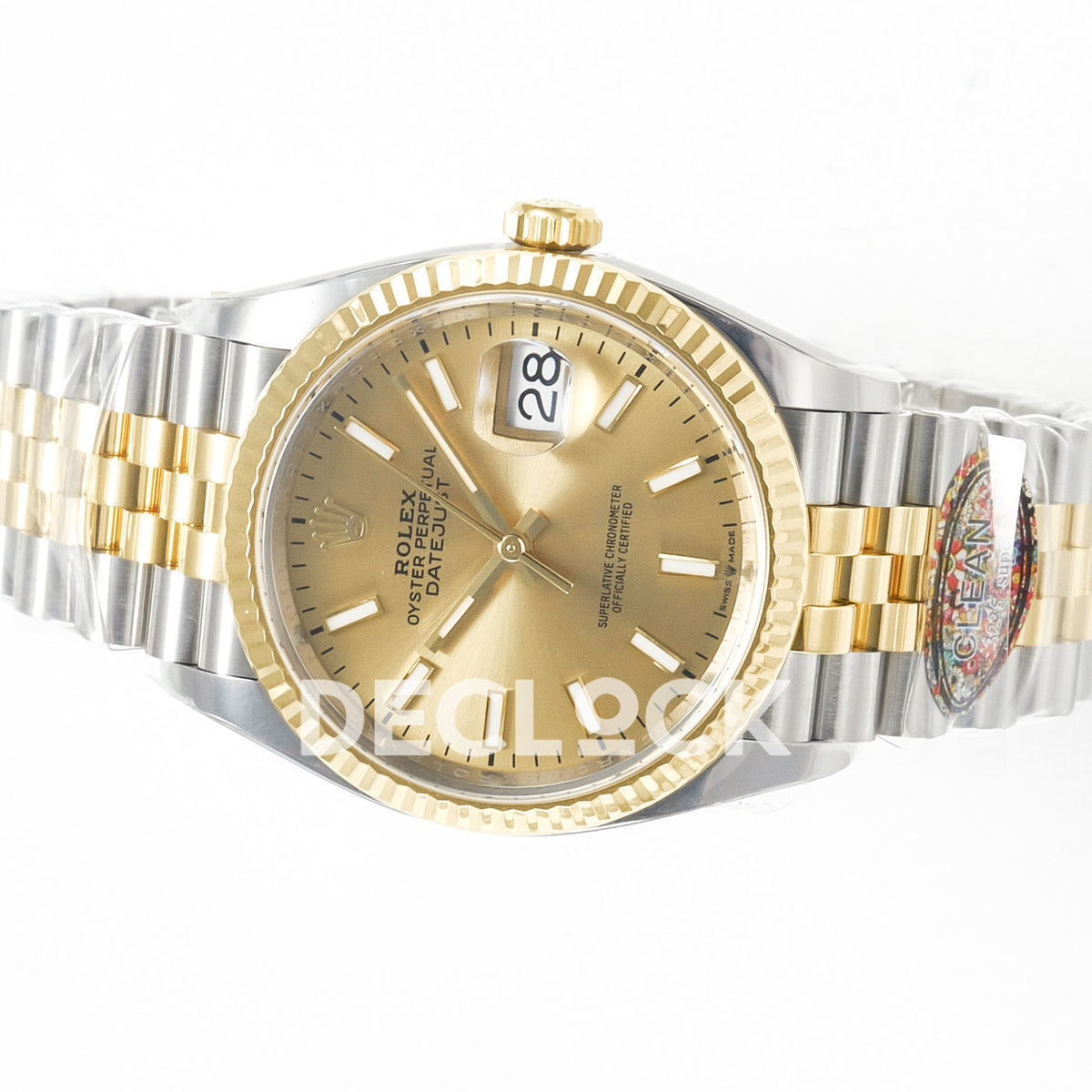 Rolex Datejust 36 126233 YG Stick Jubilee — οριζόντια όψη