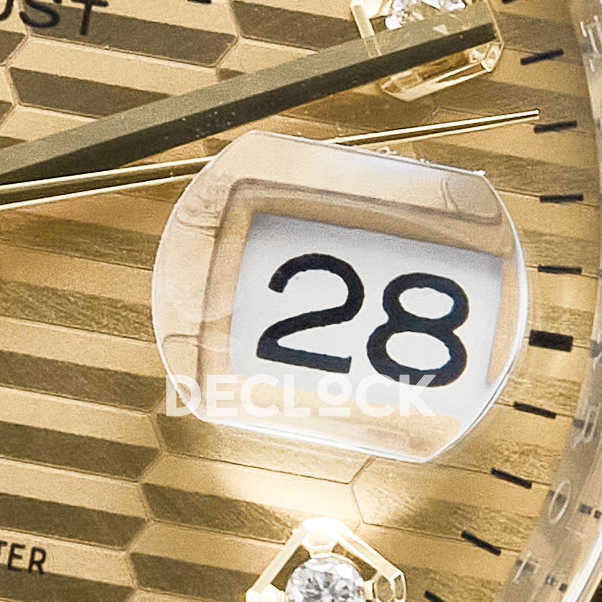 Rolex Datejust 36 126233 YG Textured Diamond Jubilee — ημερομηνία