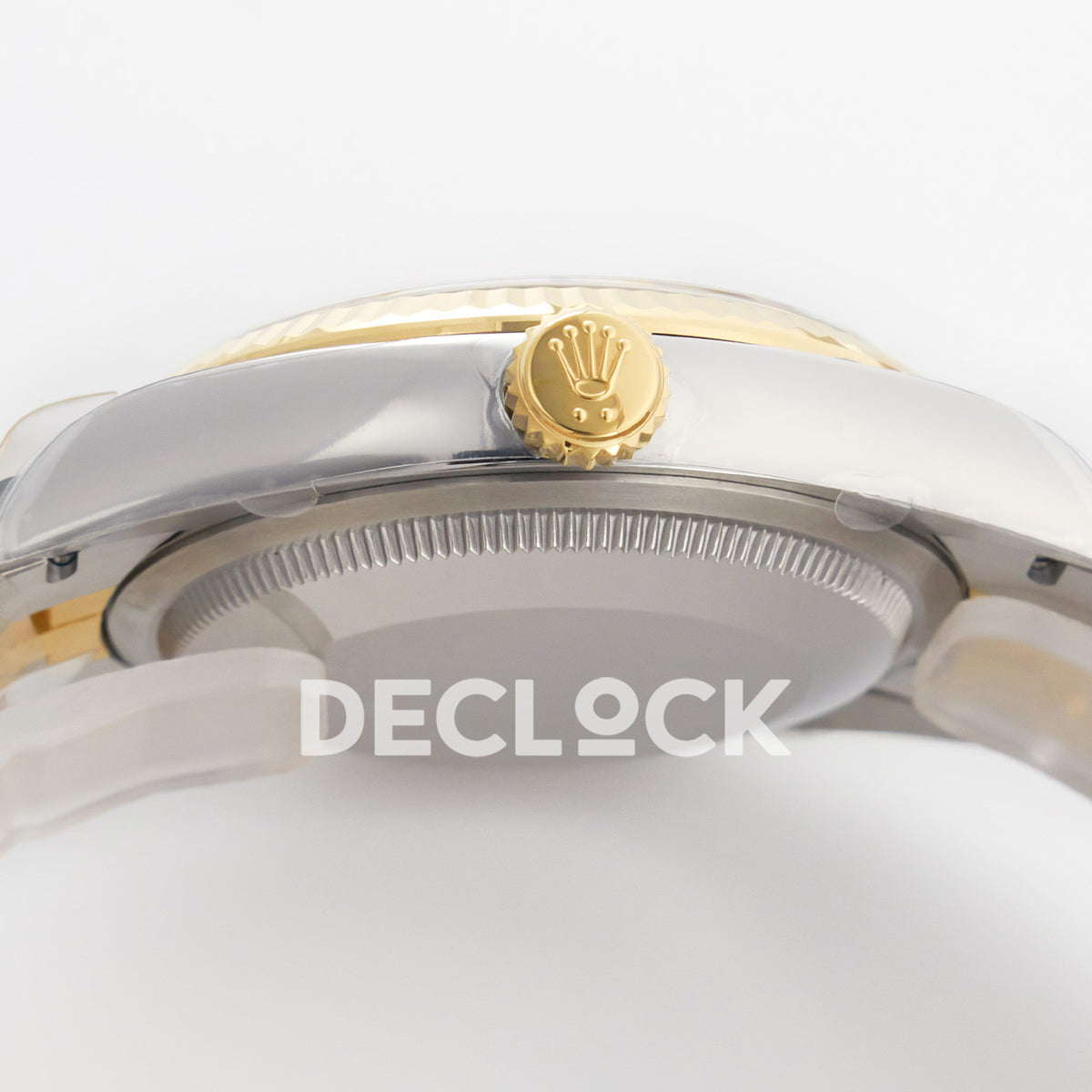 Rolex Datejust 36 126233 YG Textured Diamond Jubilee — κορώνα και κάσα