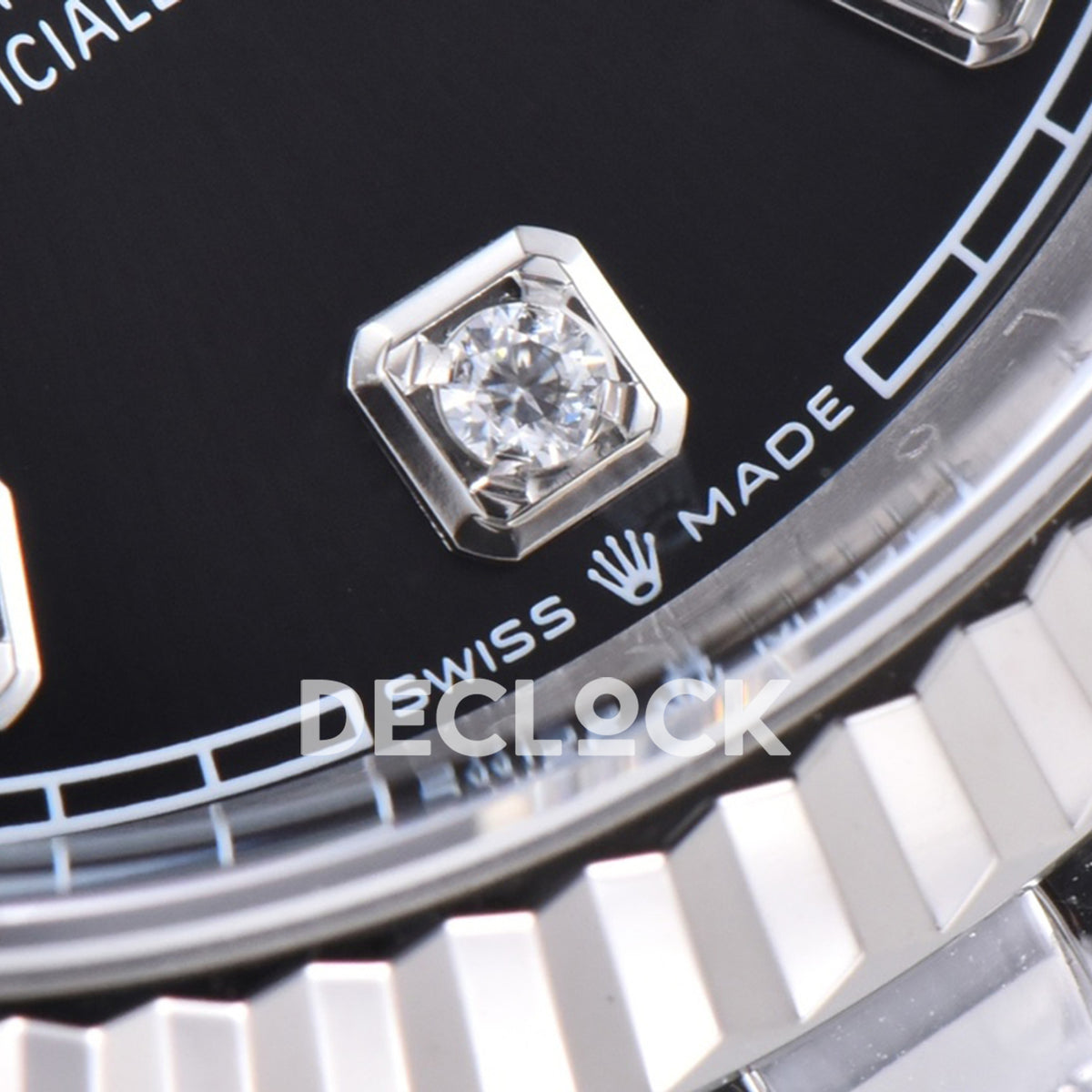 Rolex Datejust 36 126234 Black Diamond Jubilee — λεπτομέρεια καντράν