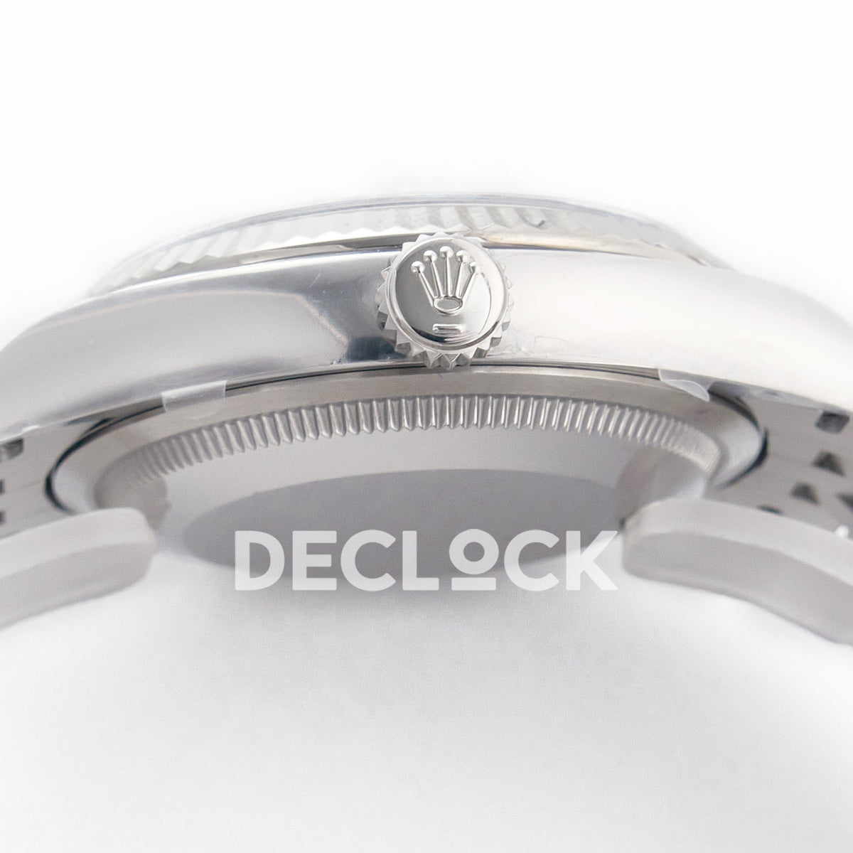 Rolex Datejust 36 126234 Blue Fluted Jubilee — κορώνα και κάσα