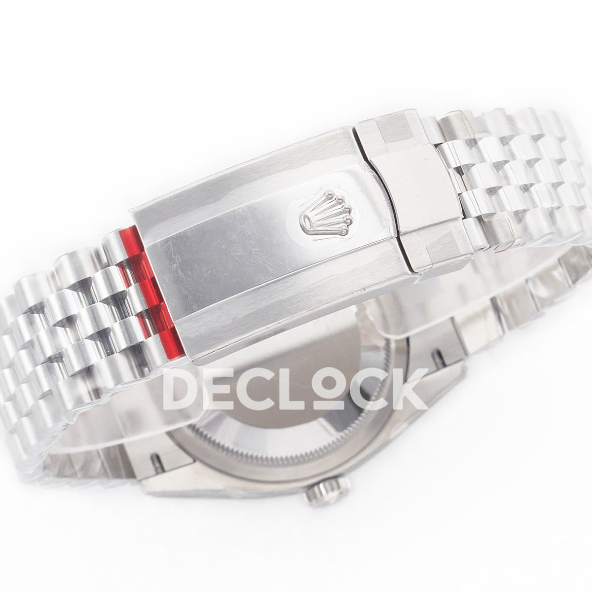 Rolex Datejust 36 126234 Blue Fluted Jubilee — πίσω όψη και κούμπωμα
