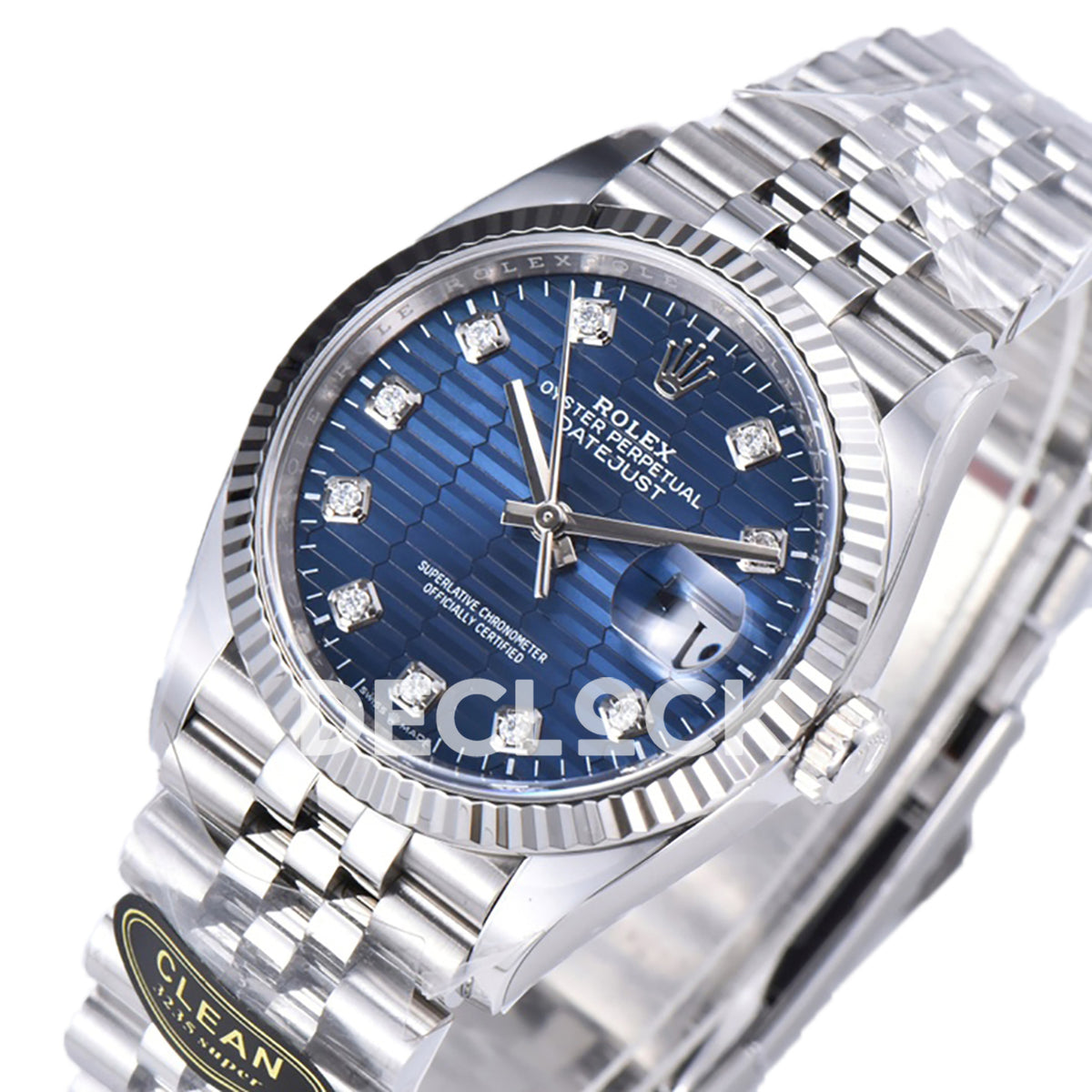 Rolex Datejust 36 126234 Blue Motif Diamond Jubilee — λοξή όψη