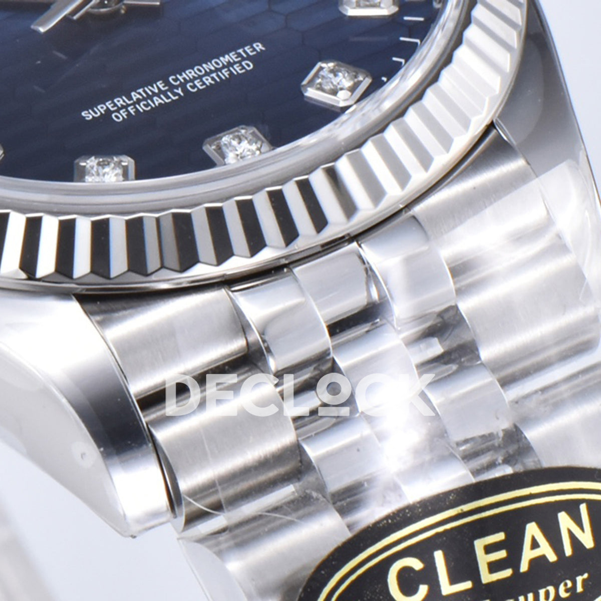 Rolex Datejust 36 126234 Blue Motif Diamond Jubilee — στεφάνη και μπρασελέ