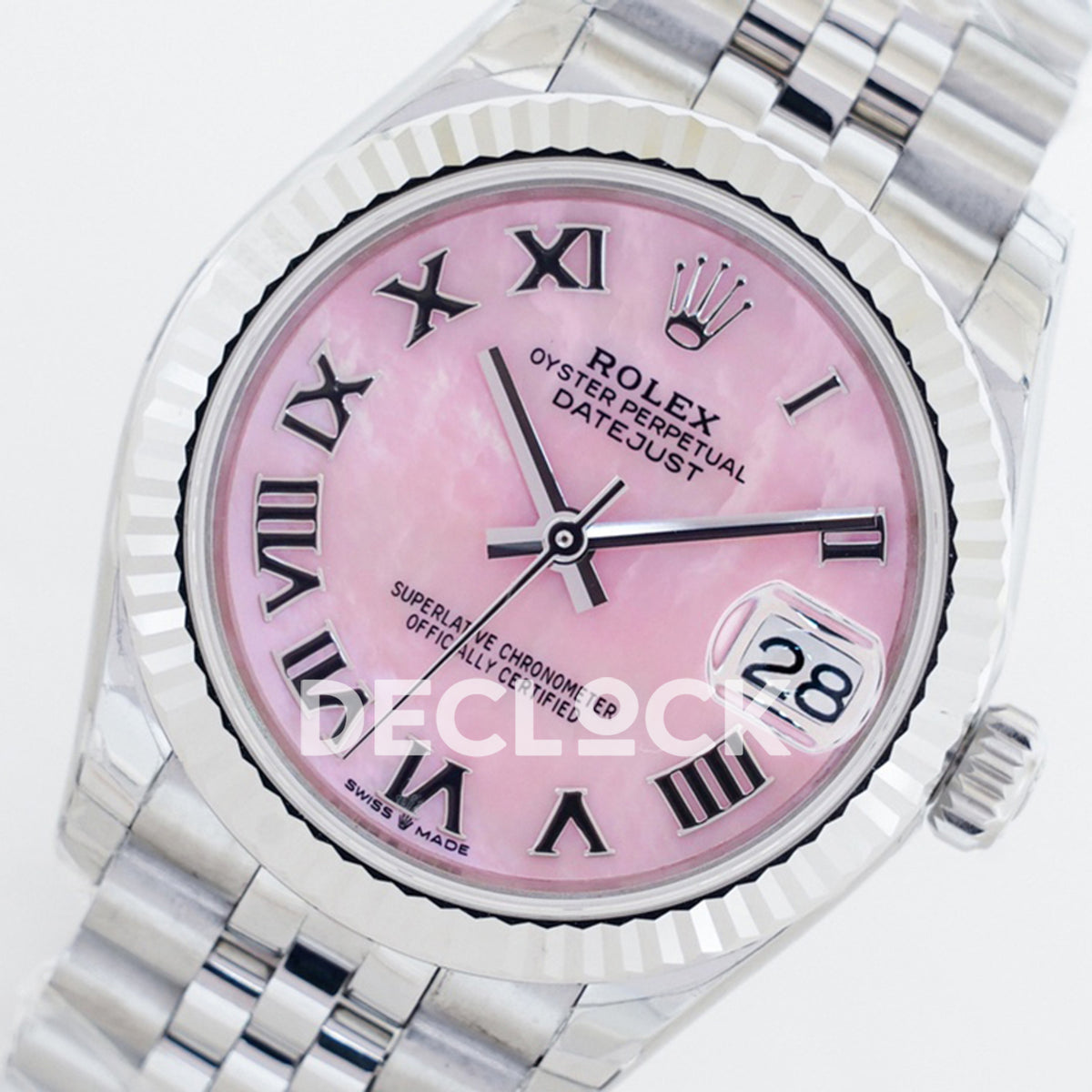 Rolex Datejust 36 126234 Pink MOP Roman Jubilee — ρωμαϊκοί δείκτες