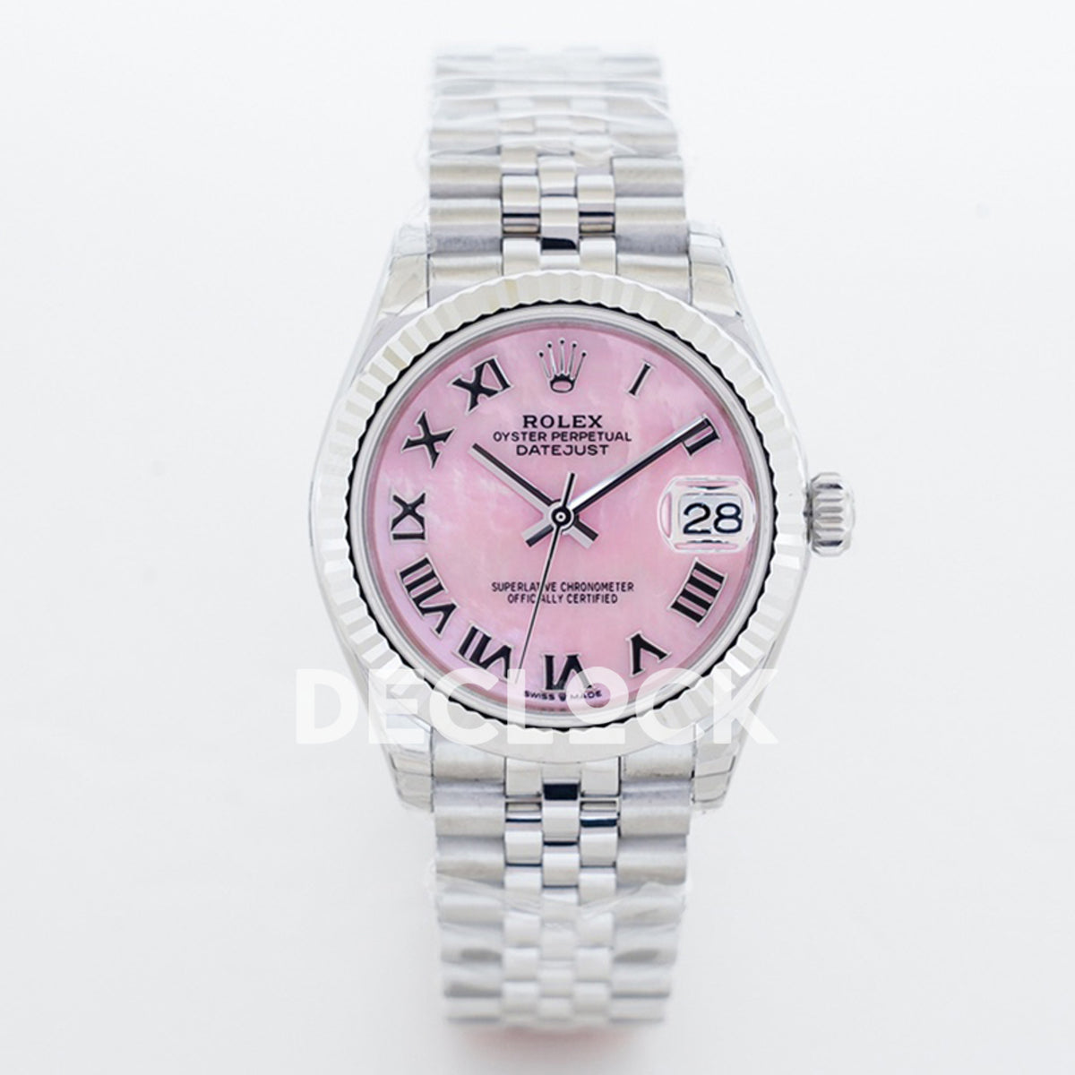 Rolex Datejust 36 126234 Pink MOP Roman Jubilee — μπροστινή όψη
