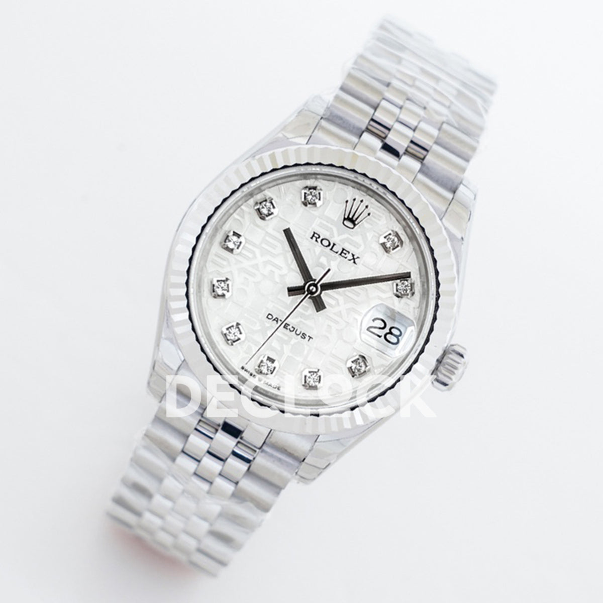 Rolex Datejust 36 126234 White Floral Diamond Jubilee — λοξή όψη