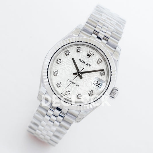 Rolex Datejust 36 126234 White Floral Diamond Jubilee — λοξή όψη