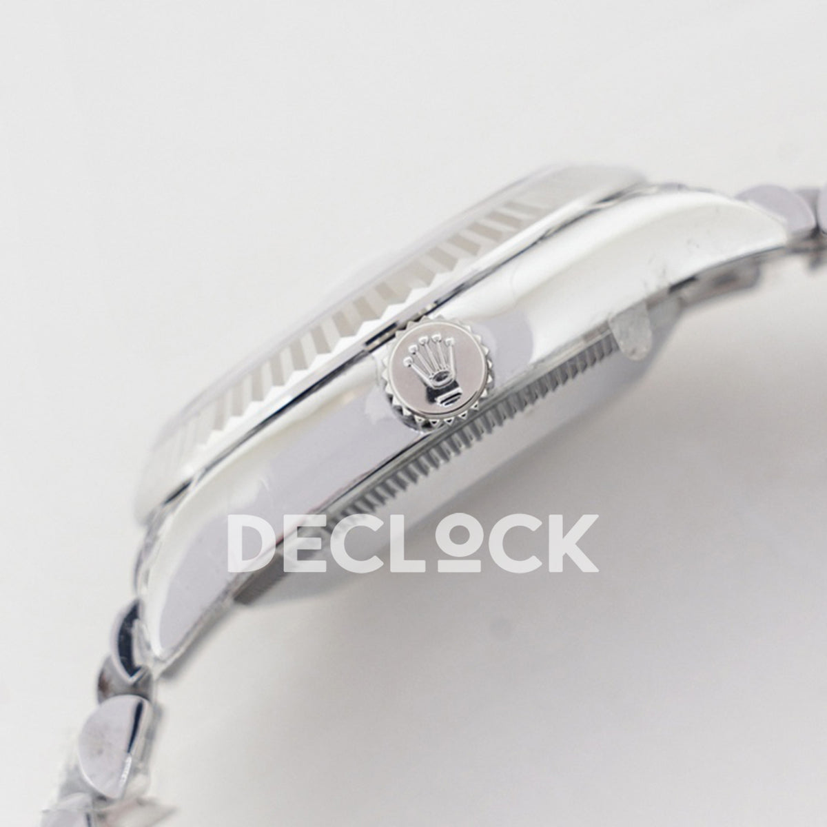 Rolex Datejust 36 126234 White Floral Diamond Jubilee — πλαϊνή όψη με κορώνα