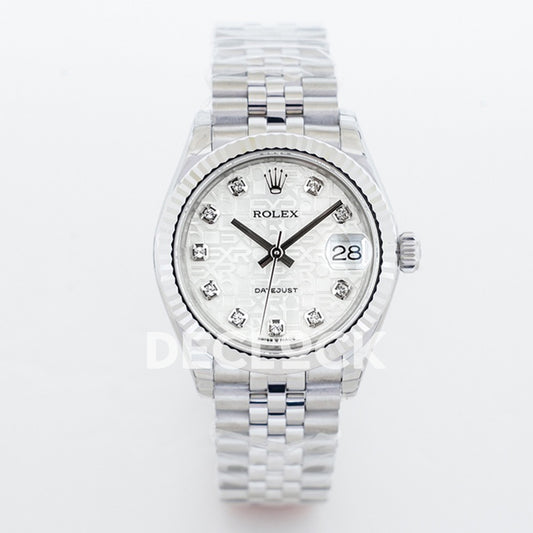 Rolex Datejust 36 126234 White Floral Diamond Jubilee — μπροστινή όψη